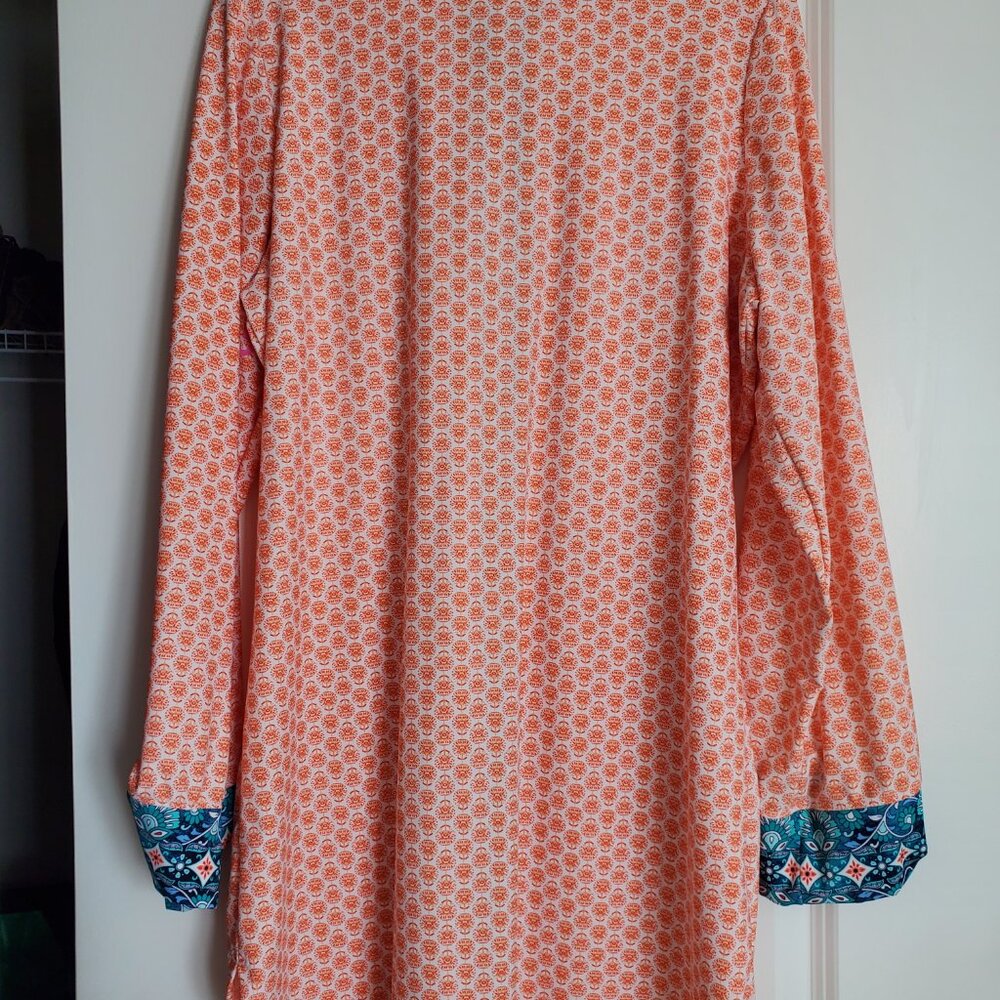 Aqua et Sol Beach Shirt Dress / Coverup - Picture 5 of 6